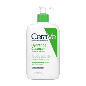 CeraVe Hydrating Cleanser For Normal To Dry Skin (473ml) - Non-Foaming Face Wash with Hyaluronic Acid And Ceramides | Non-Comedogenic, Non-Irritating And Fragrance-Free Cleanser